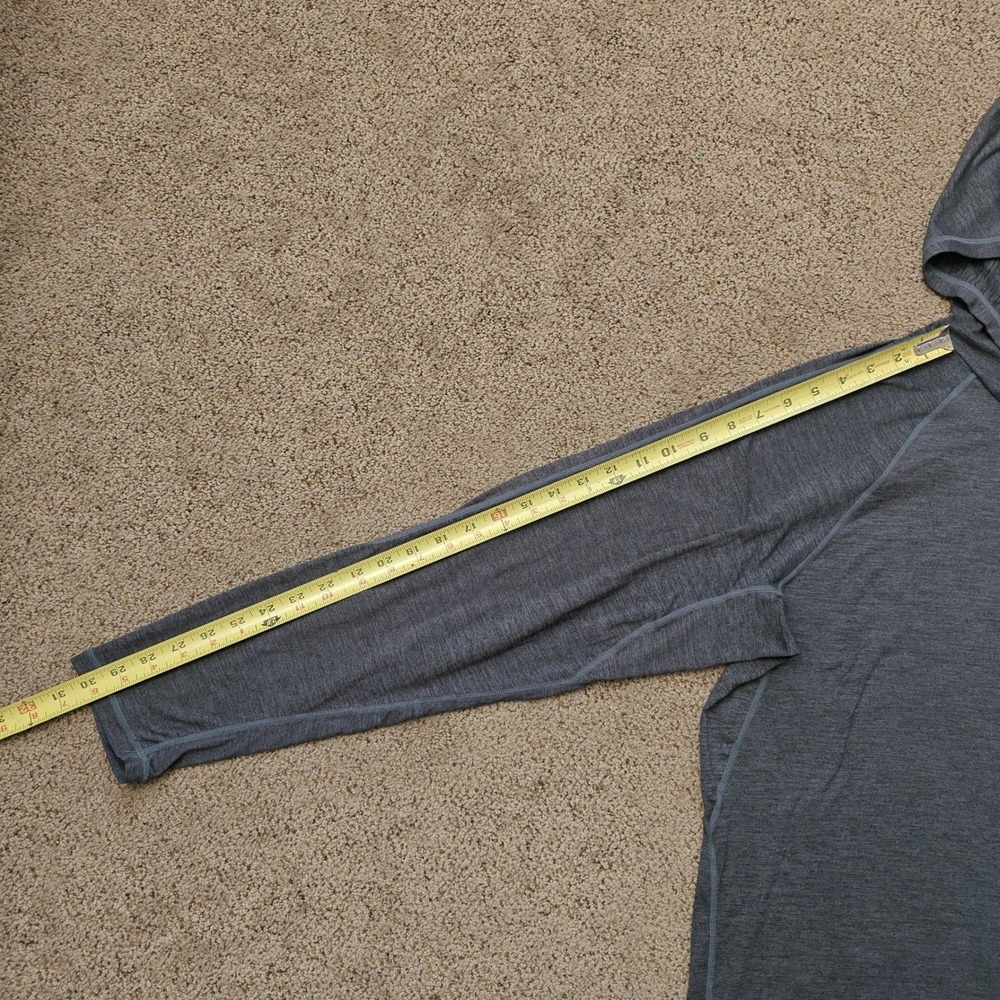 Backcountry Mens Extra Large Gray Long‎ Sleeve Hooded Pocket T Shirt Top - Picture 7 of 8